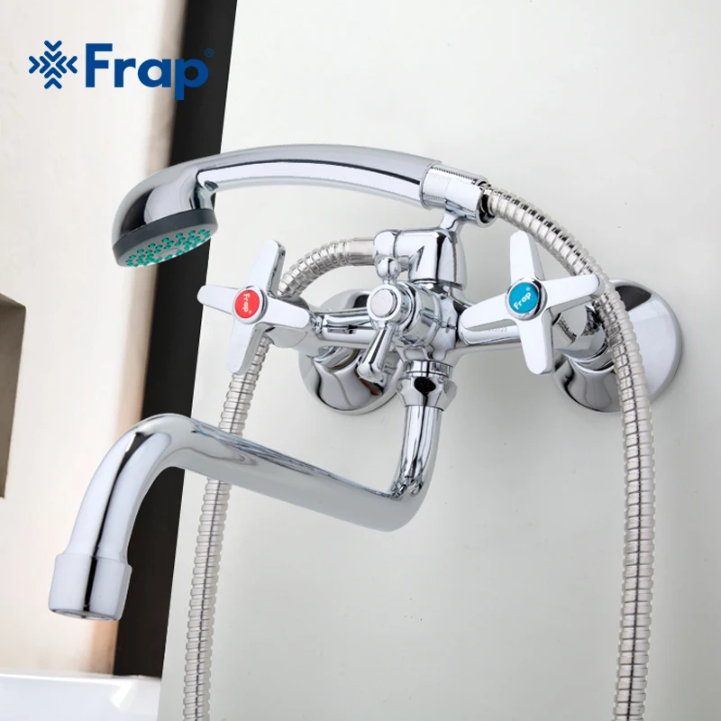 Смесители Frap F2220 для ванной комнаты длинная труба выпускного отверстия воды 90