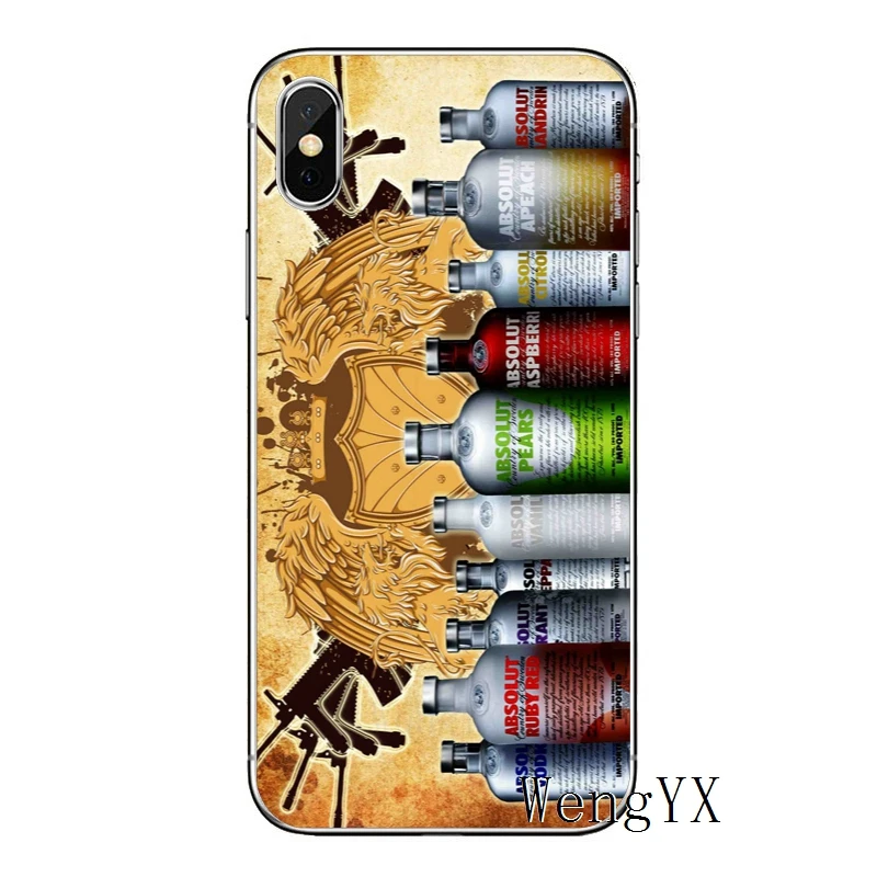 Абсолютная бутылка водки для iPhone X XR XS Max 8 7 plus 6s 6 SE 5S 5c 5 4S 4 iPod Touch мягкий чехол