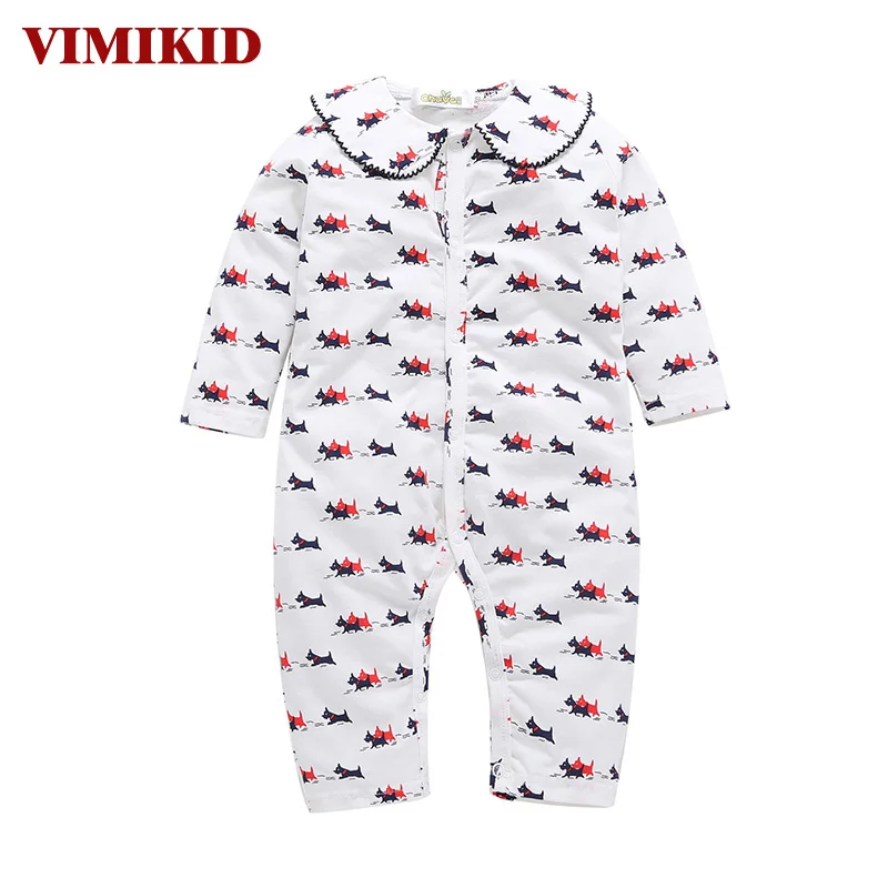 VIMIKID/2017 г. Весенне осенние Ползунки для новорожденных одежда хлопковый