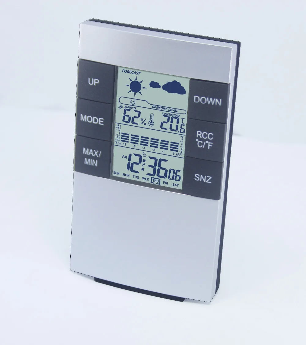 JIMEI H146DC-light Топ многофункциональный дом с подсветкой Метеостанция ЖК цифровой гигрометр часы-будильник с термометром