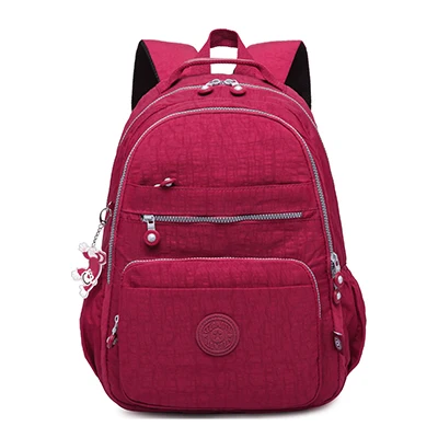 TEGAOTE мужской школьный рюкзак для подростков, Mochila Masculina, рюкзак для путешествий, женская школьная сумка, нейлоновая, унисекс, 15,6 дюймов, сумки для ноутбука - Цвет: bordeaux
