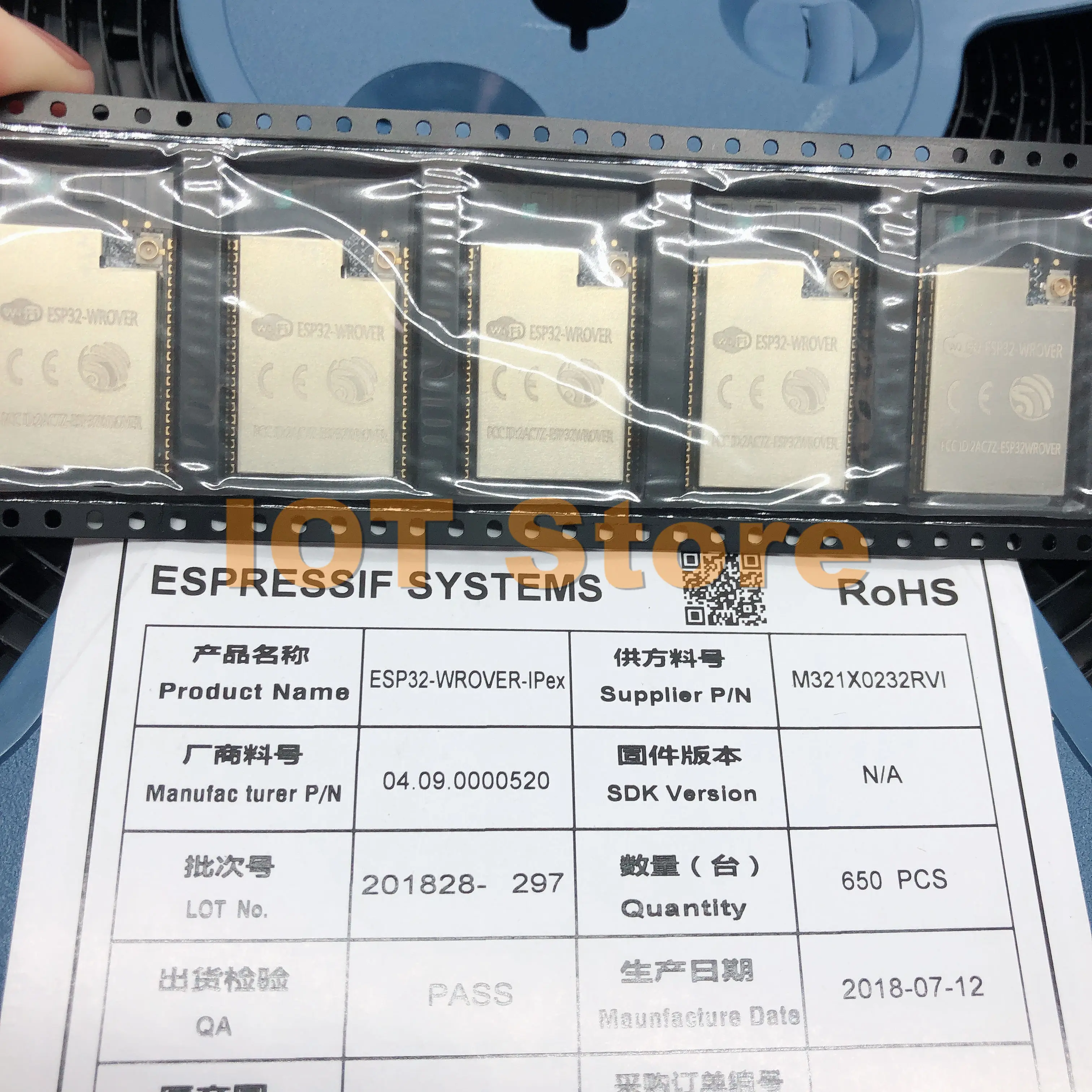 Флэш-память ESP32-WROVER-I WiFi-флэш-память MCU ESP32 4 МБ SPI 8 Мб PSRAM IPEX Оригинальная антенна