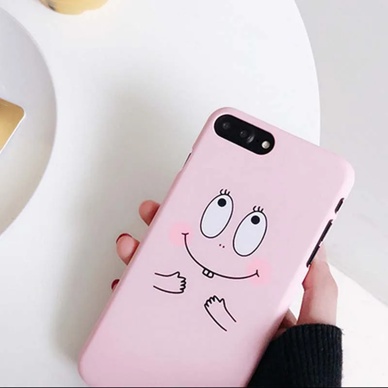 Jiban для iPhone 7 8 Plus милый мультфильм Баба папа тонкий Матовый Телефон чехол 6 S plus