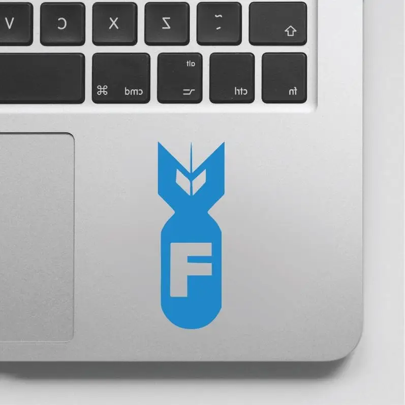 Бомба с Ф Марк конфеты Форма наклейка принтом буквы F бомбой для ноутбука