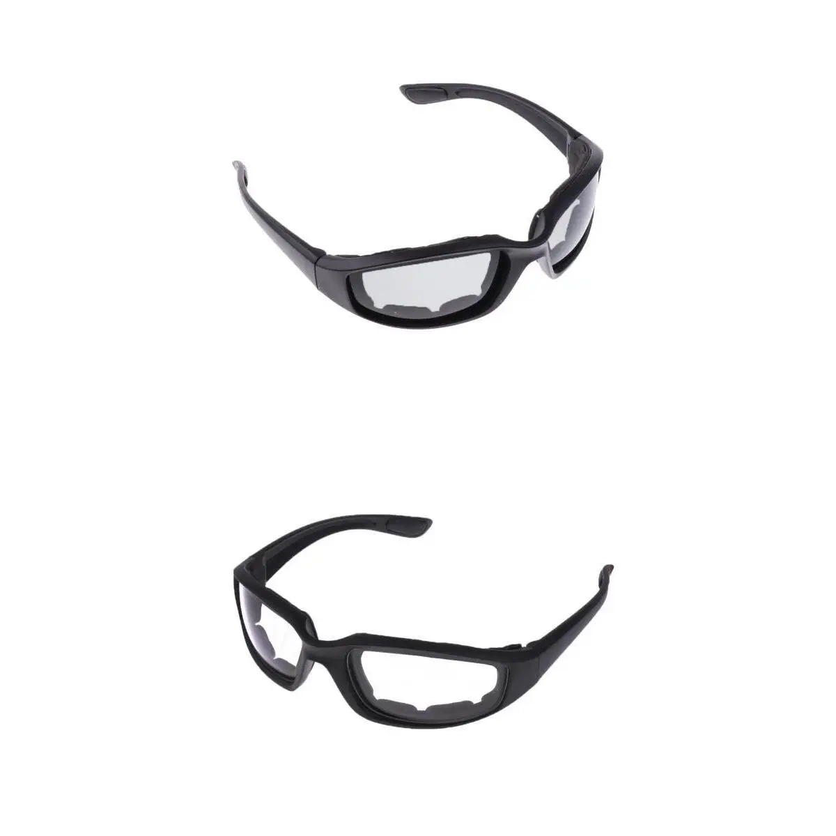 

Motorcycle Windproof Dustproof Riding Glasses Padded Comfortable (Gray/Clear)