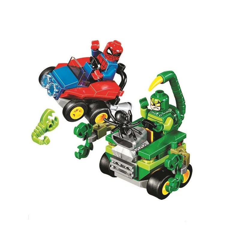 Bela 10670 87 шт. Супер Герои серии Человек паук войны мини модели Briques de Construction Blocs Jouets