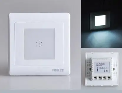 

1pcs USB Nightlight wall socket LED footlights foot controlSound and light control White Gold Panel