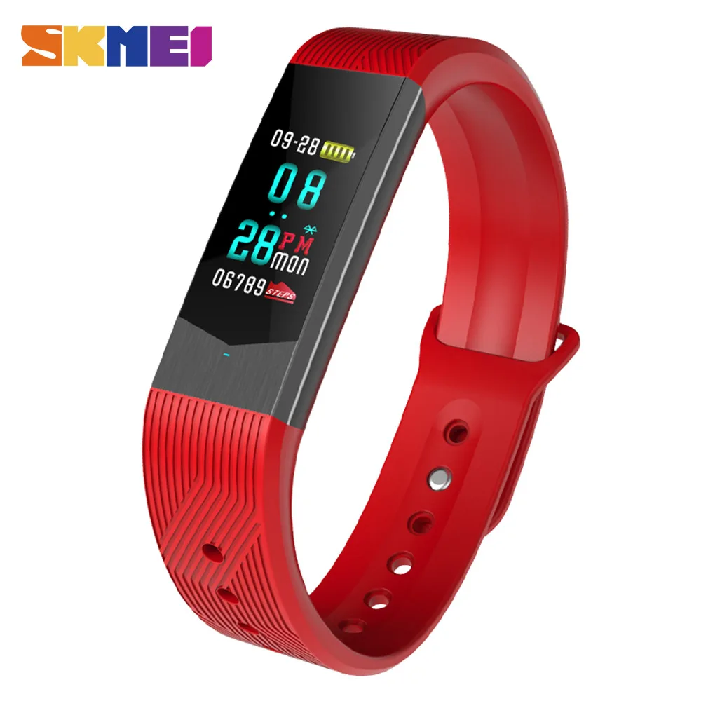 red SKMEI B30 Smart Band стиль Для мужчин и Для женщин цифровой Умные Часы светодиодный несколько многочисленные функции Водонепроницаемый человек brecelet Relogio Masculino - Цвет: red