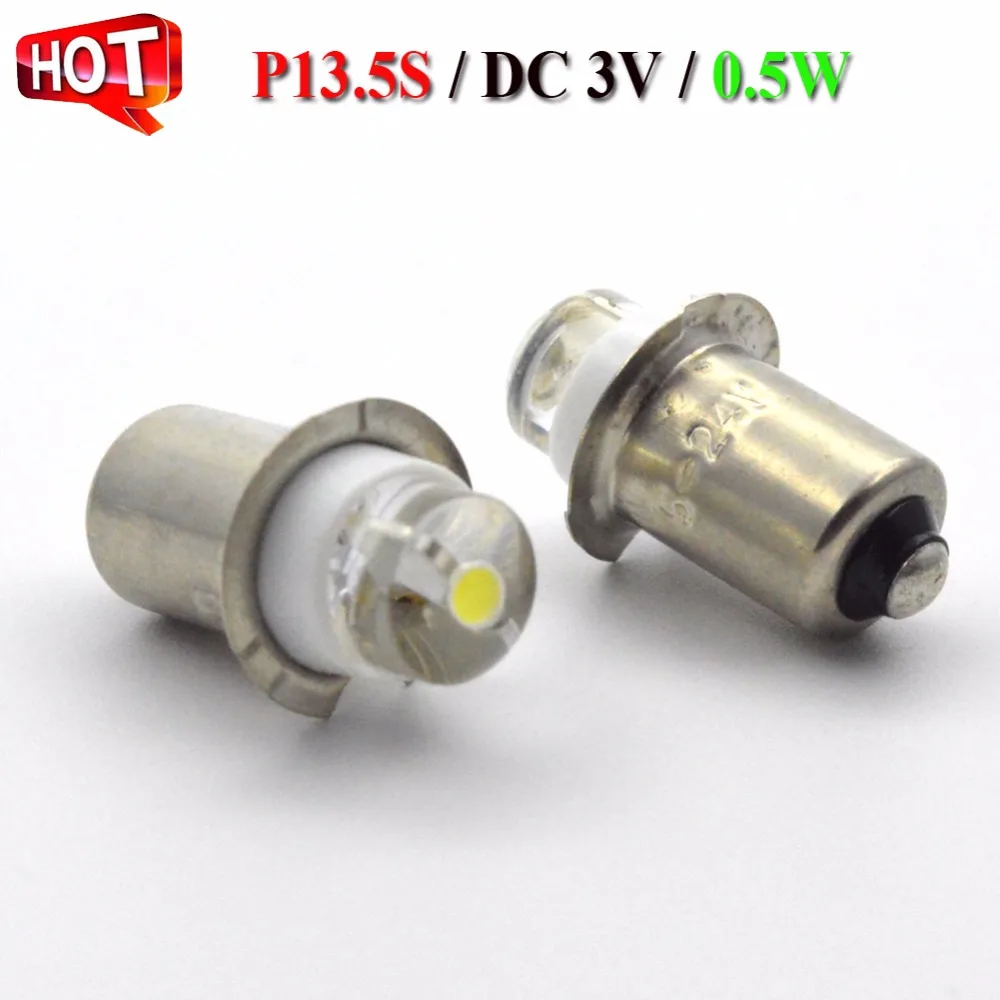 1 шт. P13.5S 0,5 W DC3V AC4.5V 6V светодиодный вспышка светильник Лампа для проектора голая лампочка Фонарь лампы светодиодный лампы светильник Аварийный Рабочий светильник с светодиодных чипов