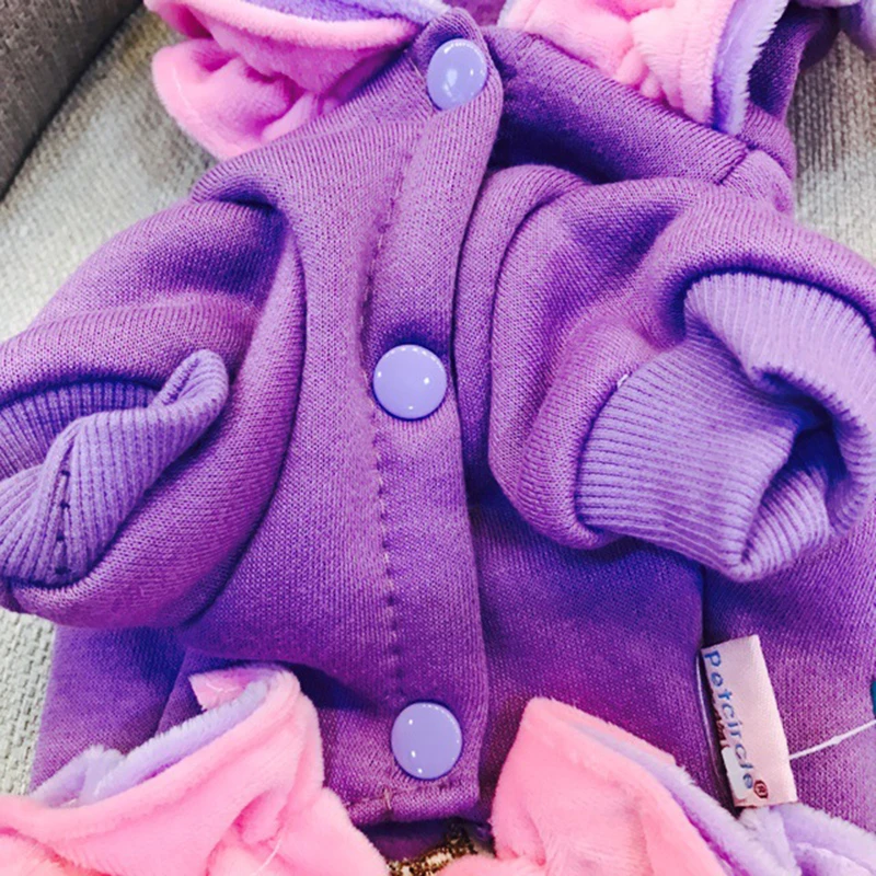 Hot Sale Fashion Double Star Baby Winter Pet Dog Clothes Plus Velvet Clothing For Small Large Coat Jackets for chihuahua | Дом и сад