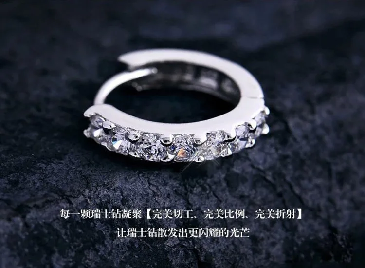 Modaone Новое поступление 2017 года Посеребренная Хрустальный цветок Форма уха Серьги