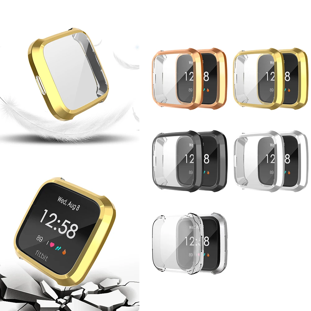 360 градусов Защитная крышка для Fitbit Versa Lite 2 диапазона чехол покрытие для FitBit Versa Lite 2 аксессуары Экран Защитный чехол