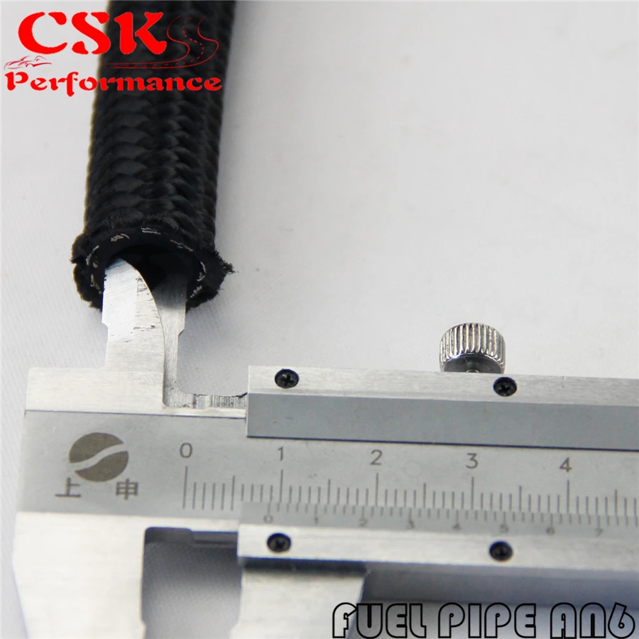 5 м 16 футов нержавеющая сталь/нейлоновая оплетка 15KPSI AN6 6AN черное масло/топливная