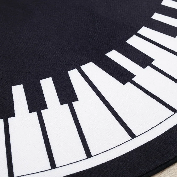 Креативные Круглые ковры с клавишами пианино для гостиной дома коврики детской