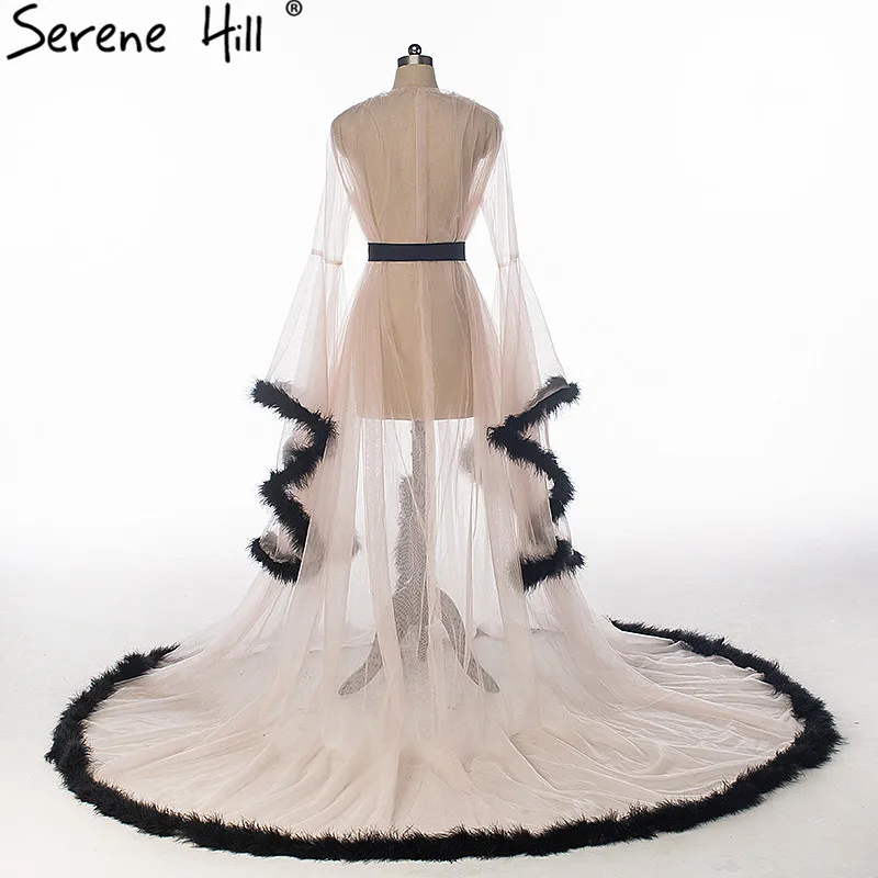 Длинное платье с мехом страусиных перьев для свадьбы 2020 HA2016|wedding dress with feathers|feather