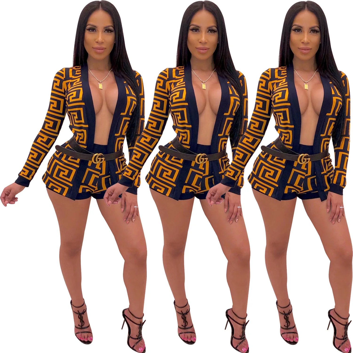 2019 летний женский спортивный костюм сексуальный комплект из двух предметов