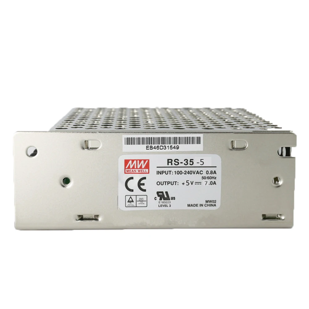 Original MEAN WELL RS-35-5 35W 7A 5VSwitch mode Power Supply 110/220VAC to 5VDC power supply UL CB CE approved | Обустройство дома