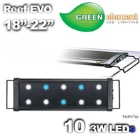 green element evo 18 22 led aquarium light fixture reef capable 10x3w