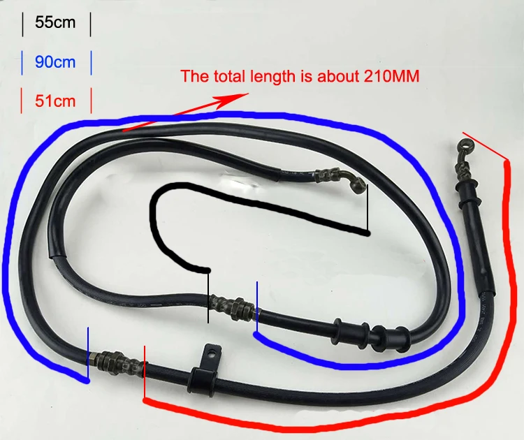 Scooter modification rear brake pipe for Spring breeze Jiema CF250T-6A/150/ Qiaoge / GY6 | Автомобили и мотоциклы
