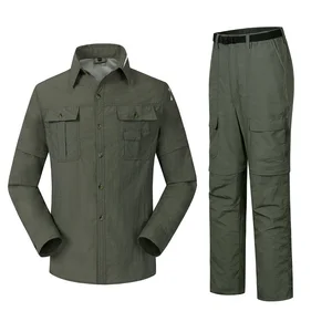 Для Мужчин's быстросохнущие рубашки или брюки съемные рукава или ноги летняя дышащая рубашка рабочие карманы Рабочая Униформа Мужской TS-071