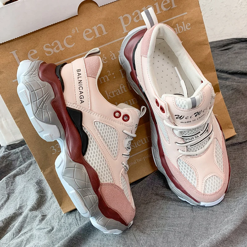 Сезон весна лето женские кроссовки Повседневная прогулочная обувь женская на