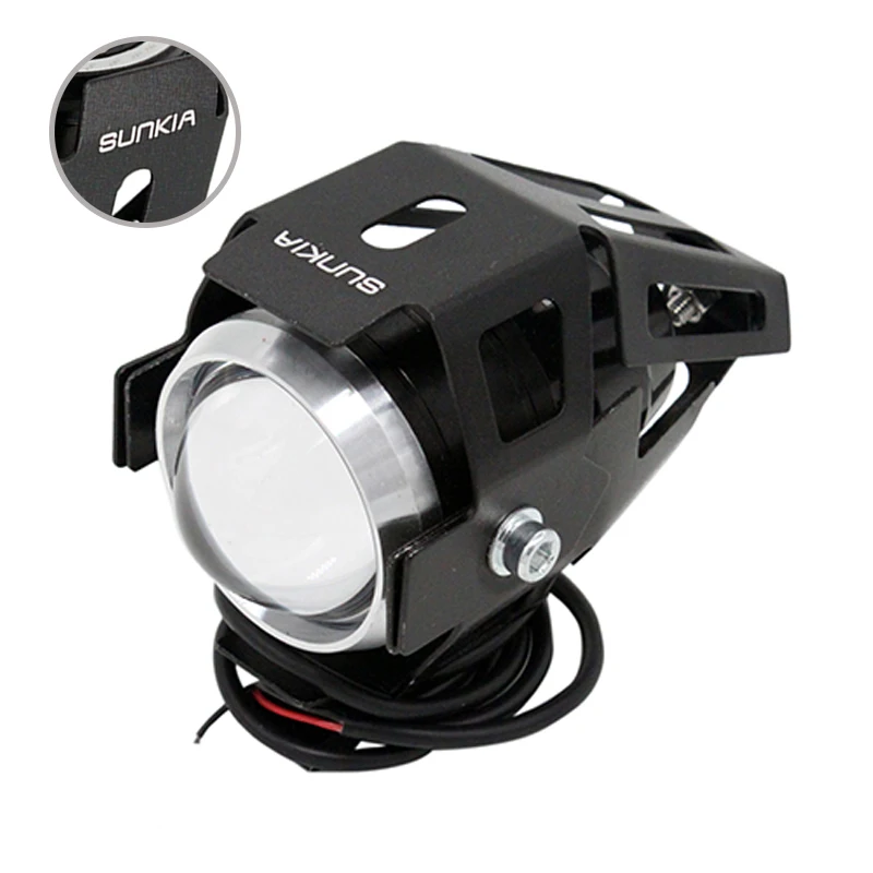 2Pcs/Pair 3000LM CREE Chip Spot Head Light Lamp Waterproof Motorcycle LED Headlight U5 Motor Fog |