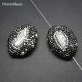 Различные цвета с черными фианитами металлические медные круглые Распорки свободные бусины DIY ювелирных изделий 6 мм 8 мм 10 мм