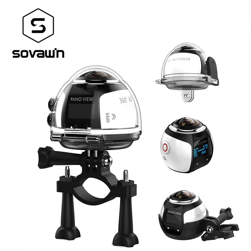 

360 градусов камера VR 4K Wifi видео мини панорамная 2448*2448 HD панорамная экшн 3D Виртуальная Реалистичная водонепроницаемая Спортивная камера для ...