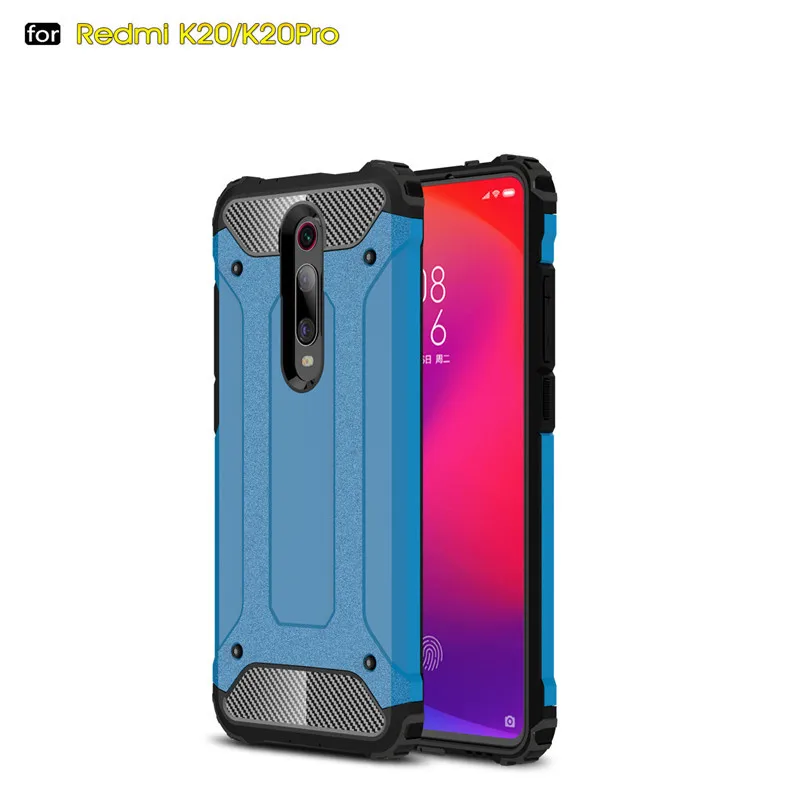 Luxury Armor Shockproof Case For Xiaomi Redmi K20 Pro Mi9t Mi 9T 9 CC9 CC9E A3 Lite Redmi Note 8 7 7A 8A 10 8T Soft Bumper Cover
