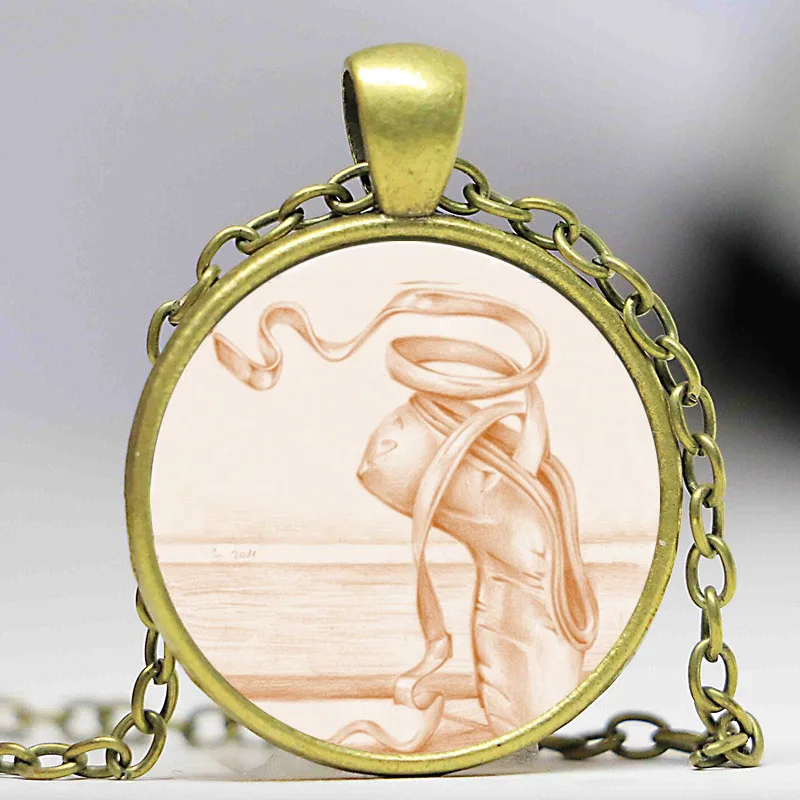 Балетная танцевальная девушка фото чокер ожерелье розовые балетные тапочки