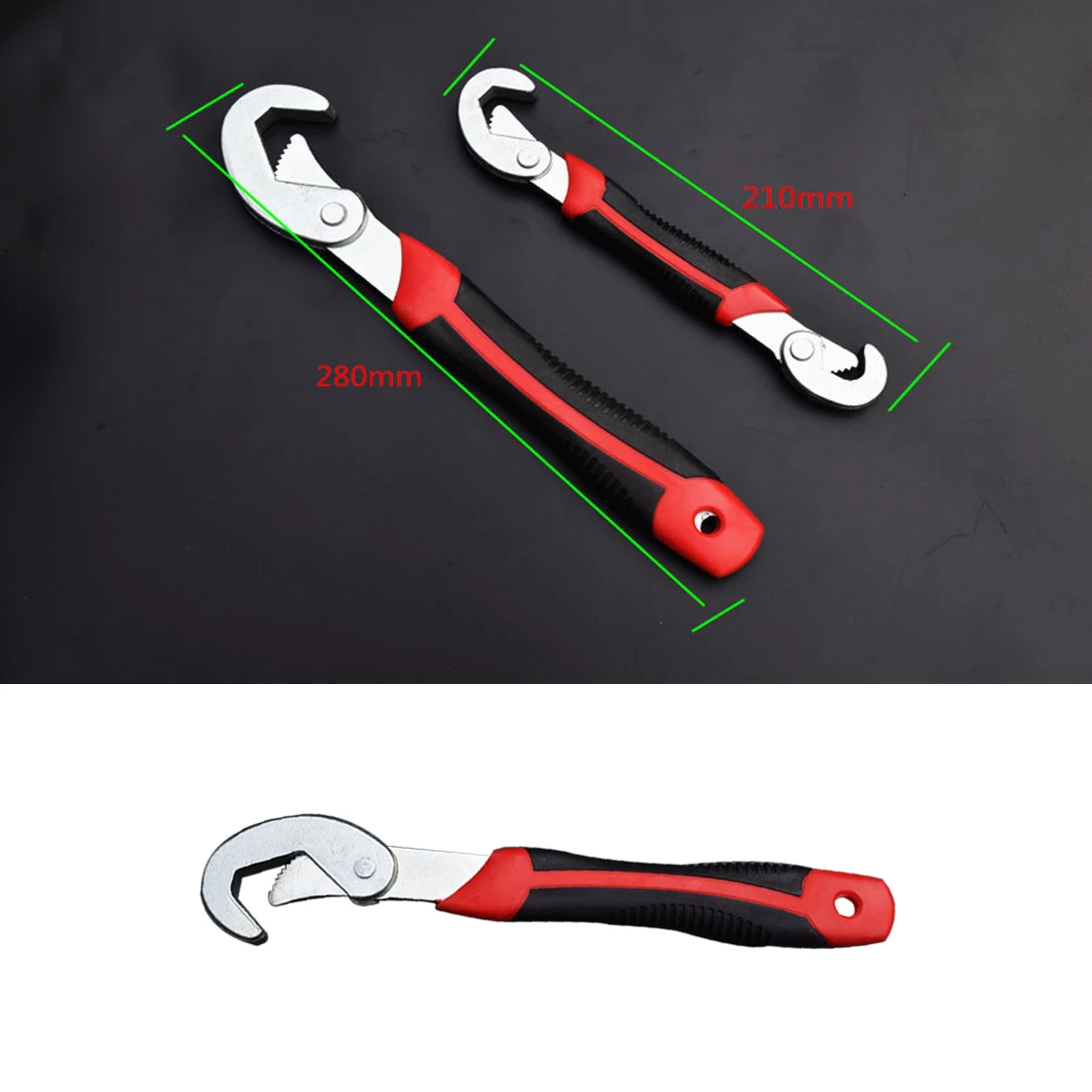 

2Pcs Spanner Set Multi-function Wrench Universal key Quick Snap and Grip Adjustable Spanner Wrench