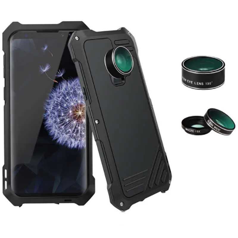 Wide Lens Fish Eye Photographer Phone Case For Samsung S9 S8 Plus Metal Armor Cases S7 Edge Cover Travel Accessories | Аксессуары для