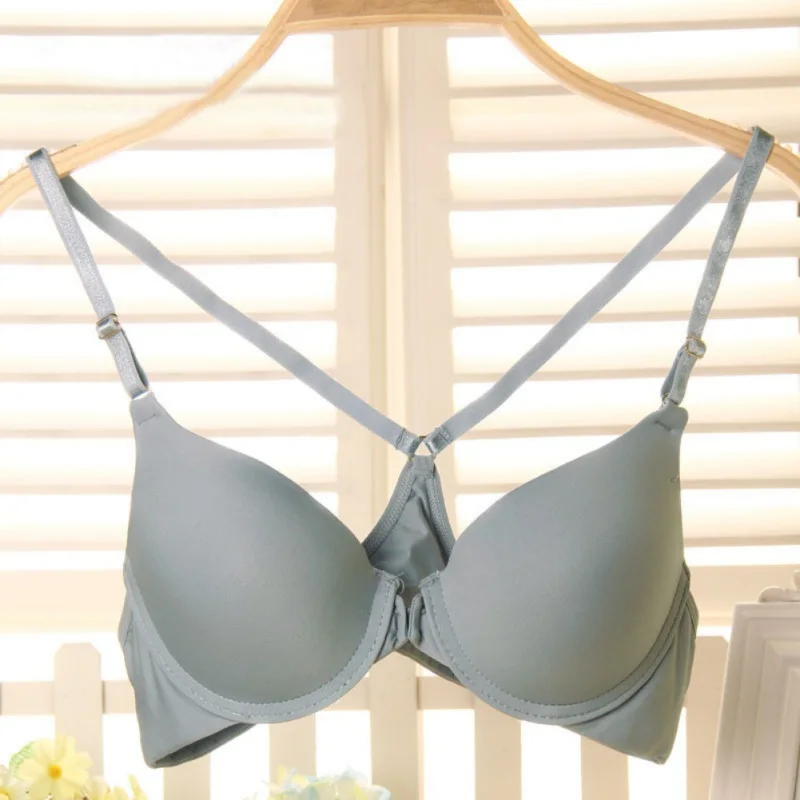 Сексуальное бесшовное нижнее белье пуш-ап бюстгальтер для женщин с застежкой