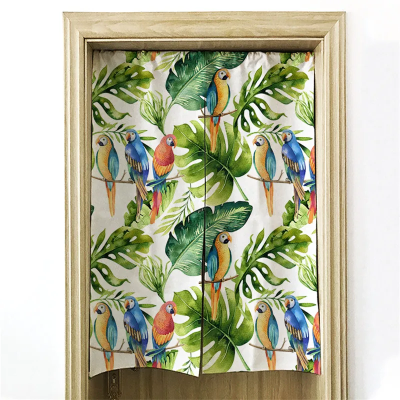 Украшенный Зеленый завод печатных двери шторы для лапши магазин украшения кухни