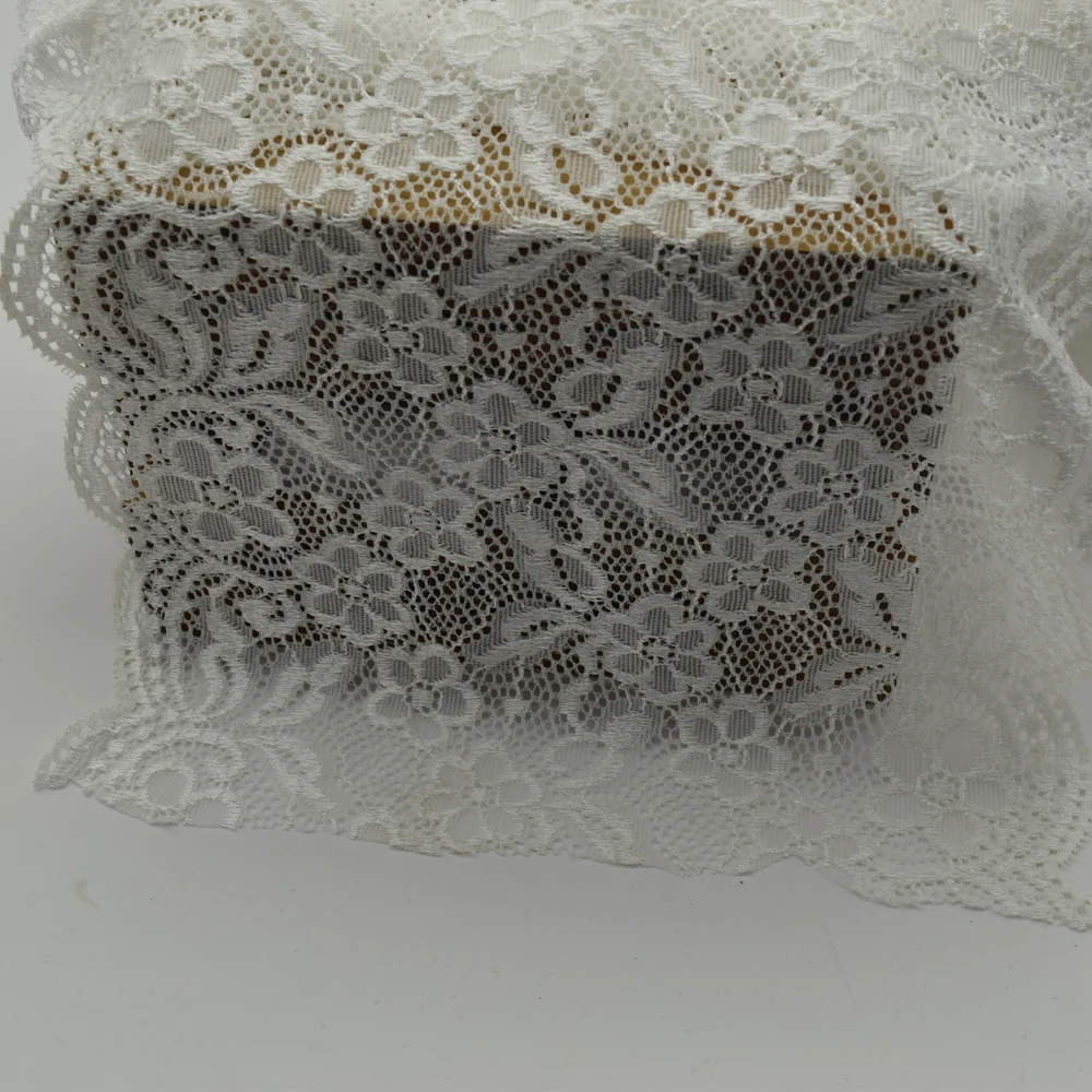 Эластичная мягкая Цветочная кружевная отделка из спандекса 2 ярда хорошего