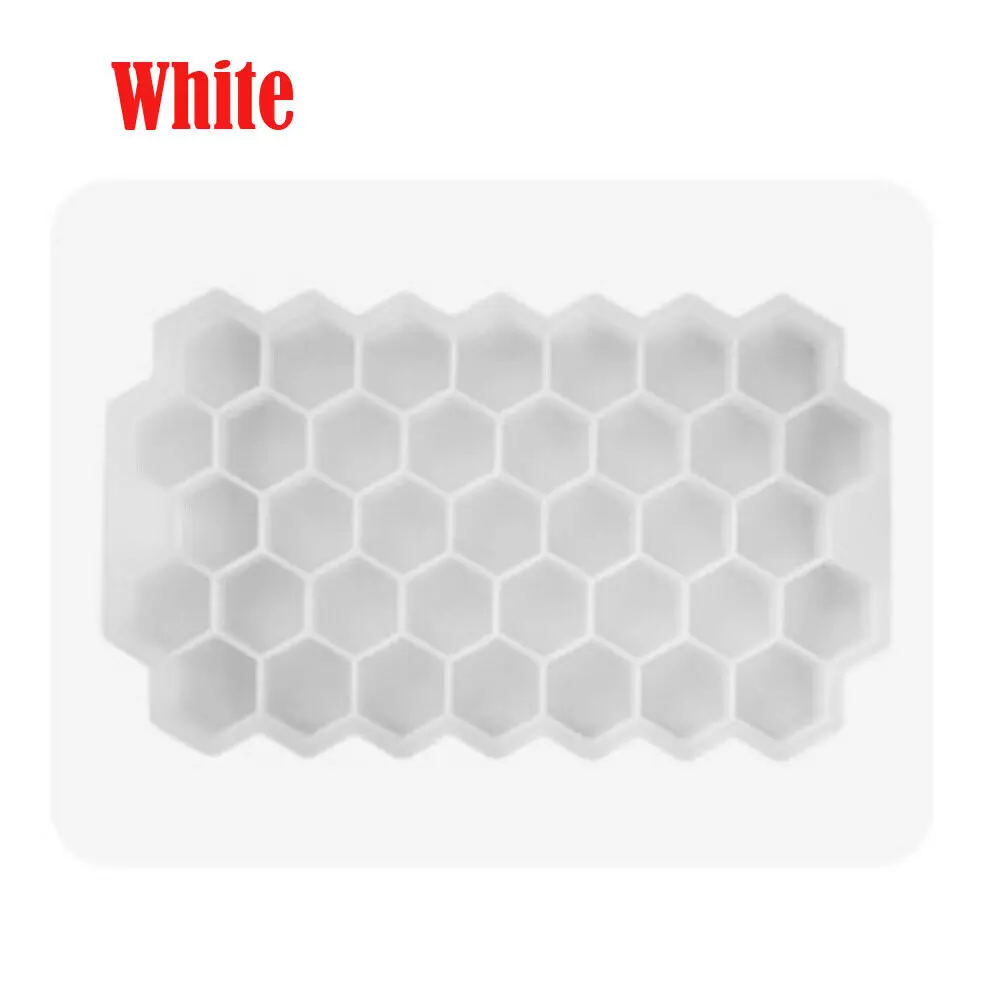 White 37 лоток силиконовая форма для шоколада Ice Cube лоток Фондант формы DIY Плесень напиток желе формочка для льда заполненный кухонные инструменты - Цвет: White