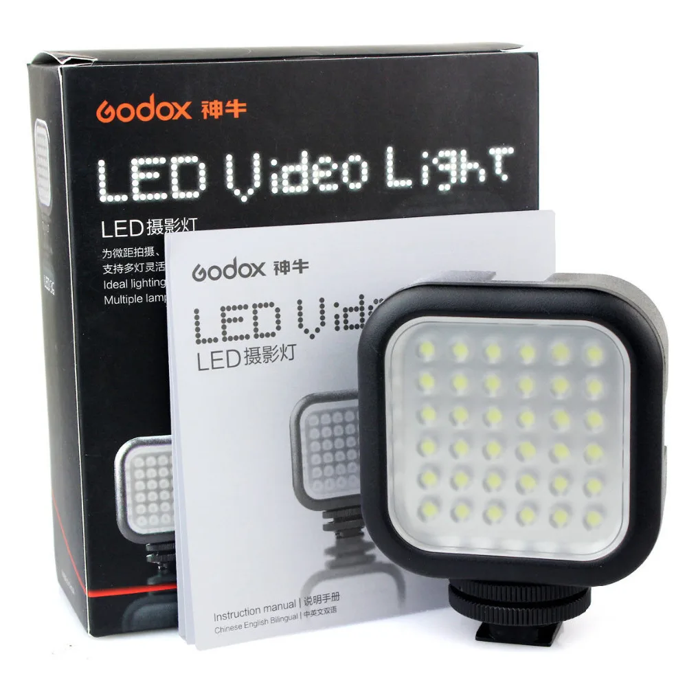 Godox LED 36 видео Лампа свет фотографическое Освещение 5500 6500K для Nikon Canon Sony цифровая