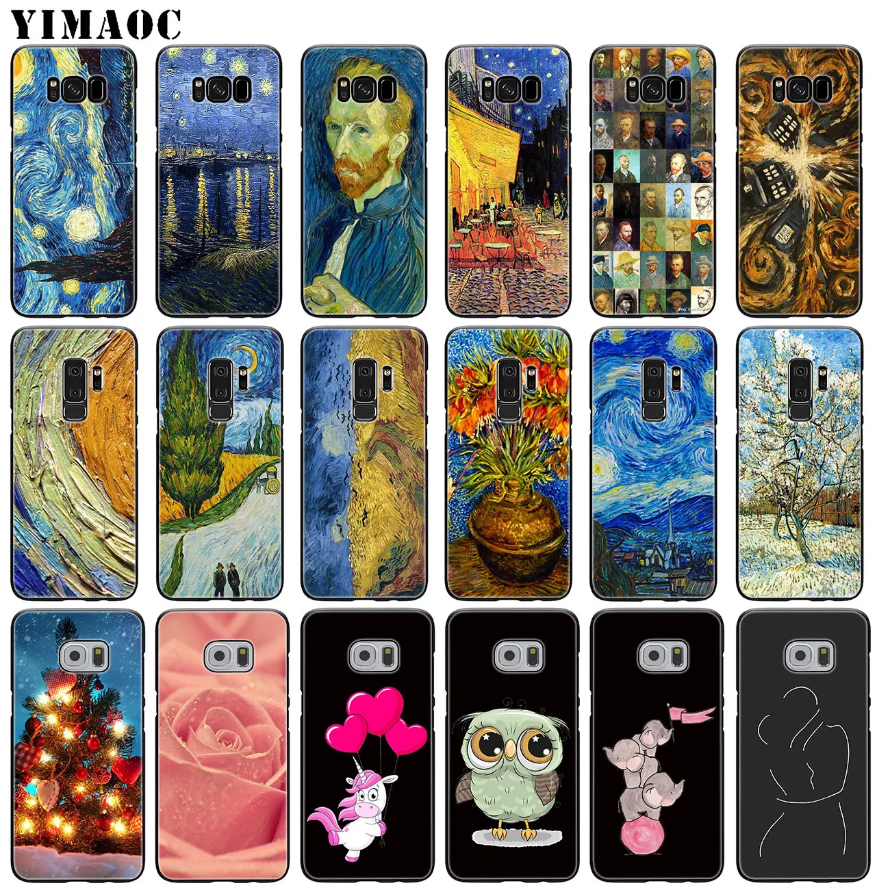 YIMAOC Van Gogh Tardis Мягкий силиконовый чехол для телефона Samsung Galaxy S20 Ultra S10 Lite S9 S8 Plus S7 Edge