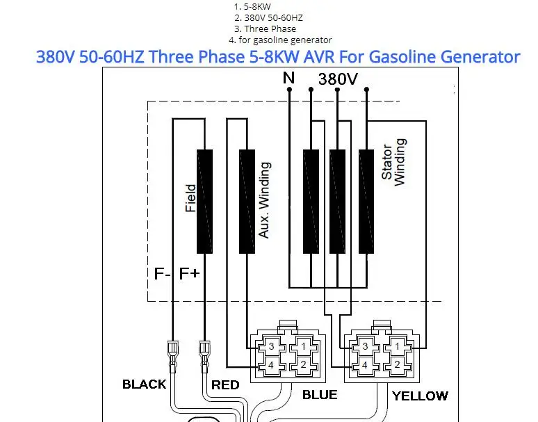 

5KW-8KW Three Phase Avr For Gasoline Generator Automatic Voltage Regulator