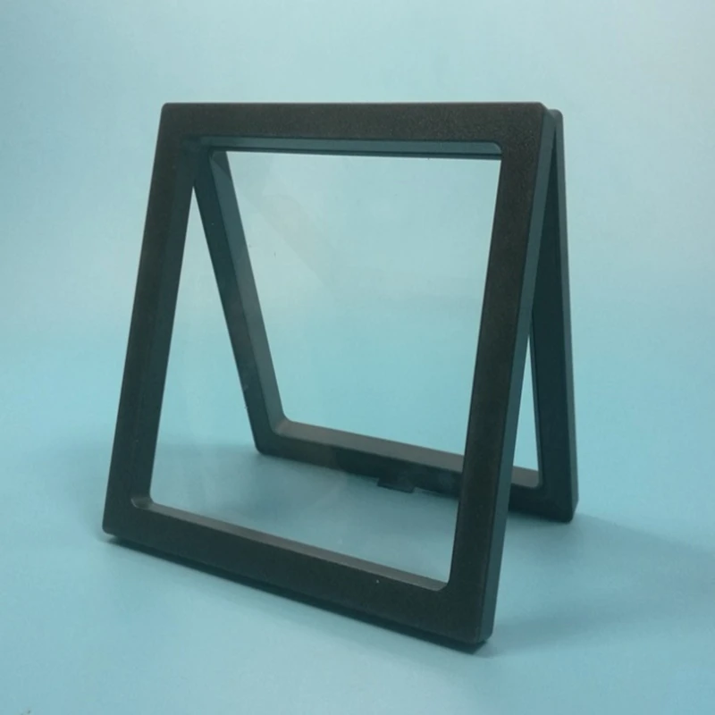 

160*160*20mm Clear PET Membrane box Holder Floating Display Case Earring Gems Ring Jewelry Suspension Packaging Box 40pcs/lot