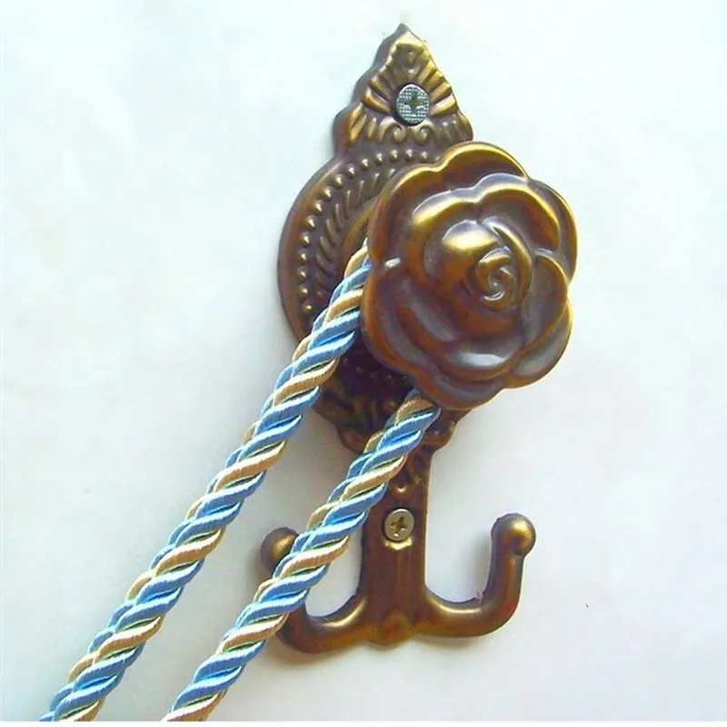 2 шт.! DIY винтажный держатель для занавесок с пионами и розой ключей одежды