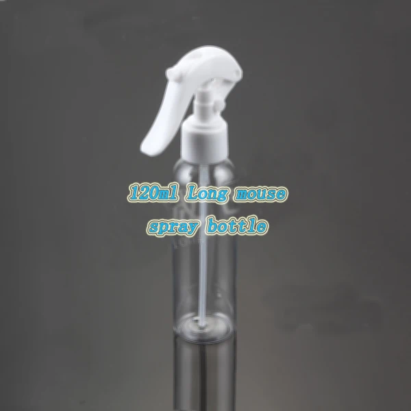 

Capacity 120ml 200pcs/lot Transparent spray bottle long section of a small mouse, empty Trigger Spray bottle,pet 20ml bottle