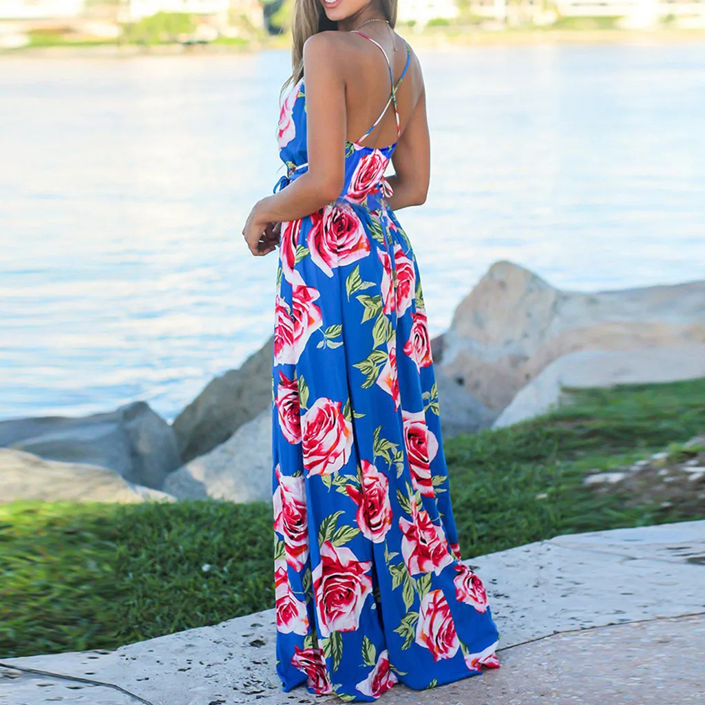 ZOGAA летнее платье 2021 женские Цветочный принт облегающее длинное в стиле бохо