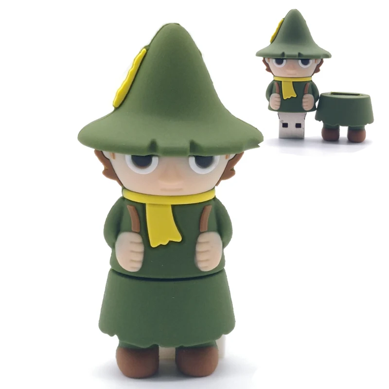 Флеш накопитель с мультипликационным принтом Moomin долина 64 ГБ 32 16 8 4 Гб|USB