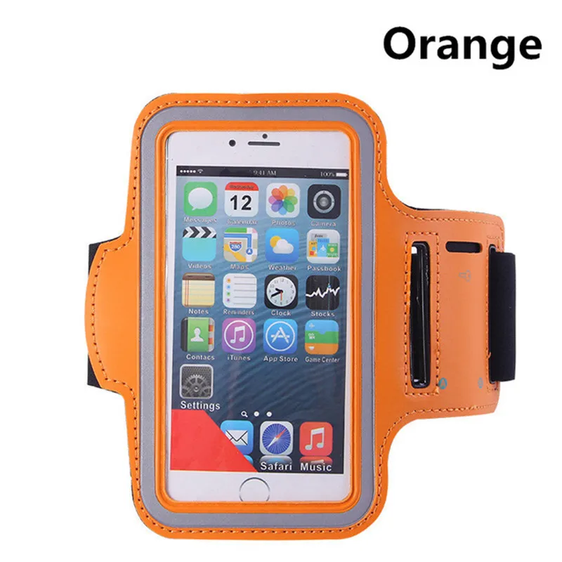Waterproof Running Gym Sport Armband Case Pouch Cover for Xiaomi Mi 9T Pro Redmi K20 Note 7 Sports Arm Band 4.5/4.7/5.5/6.3inch - Цвет: Orange