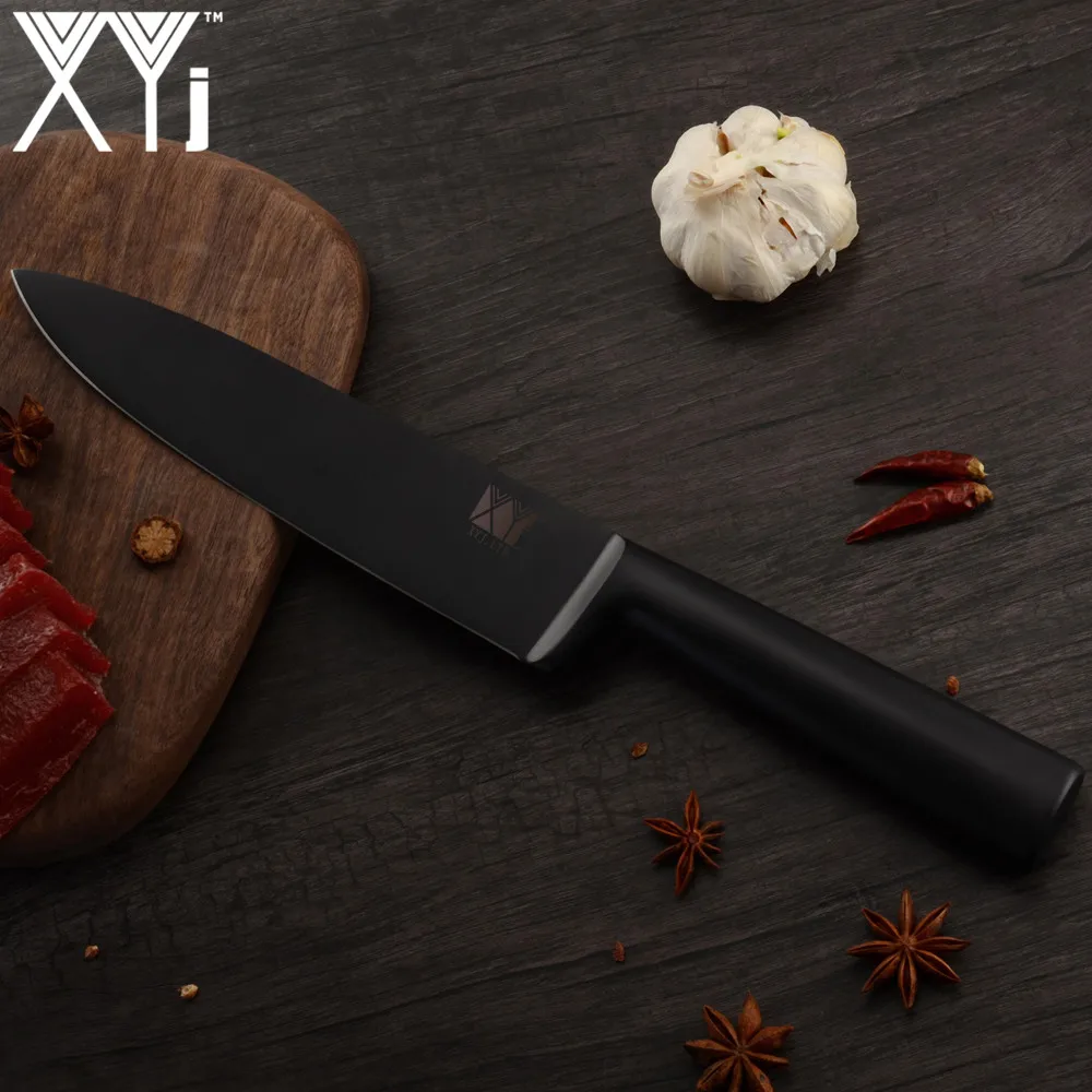 Набор ножей из нержавеющей стали XYj 6 шт. бесшовные кухонные инструменты черного
