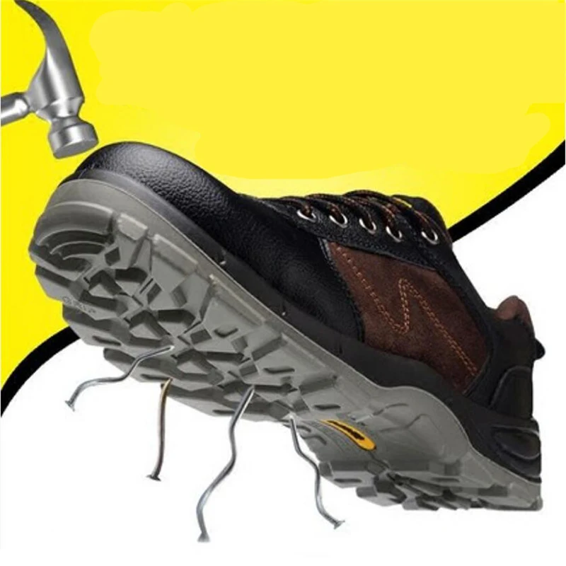 

2019 New High Quality Safety Shoes Men's Lightweight Steel Toe Cap Non-slip Waterproof Work Shoes Anti-puncture Breathable
