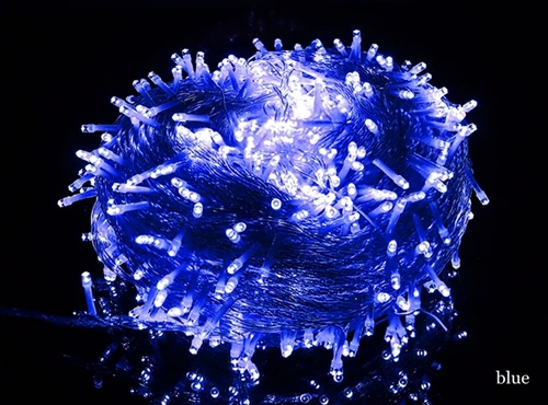 blue 10 м 20 м 30 м 50 м 100 м светодиодный гирлянда сосулька рождественские сказочные гирлянды для улицы дома Свадебные/вечерние/Новогодние праздники - Испускаемый цвет: blue