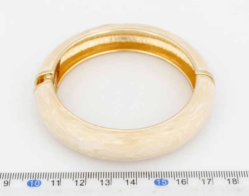 Высококачественные модные эмалевые браслеты золотые из сплава ювелирные