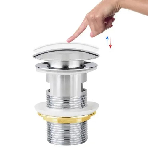 Промо-акция! 8 см Bonde Pop-up Automatique Pr Evier Lavabo Avec Trop-plein